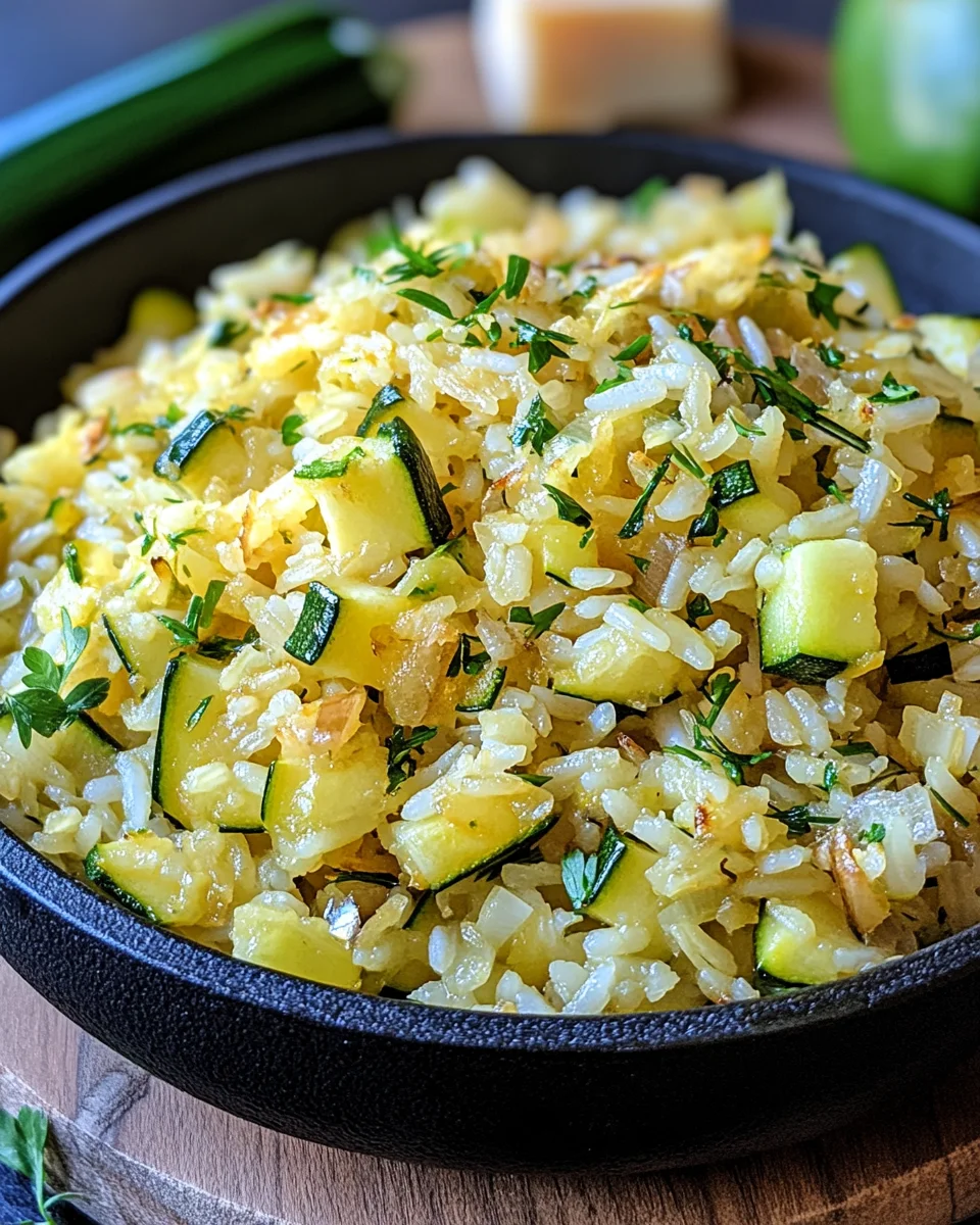 Zucchini-Reis-Pfanne