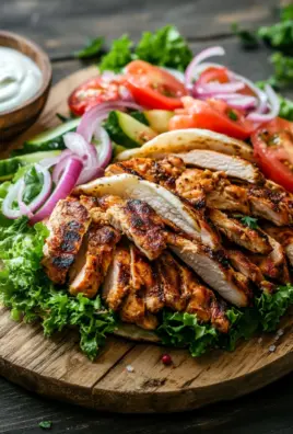 Geröstetes Hähnchen Shawarma Gyros 28 Geröstetes Hähnchen Shawarma Gyros