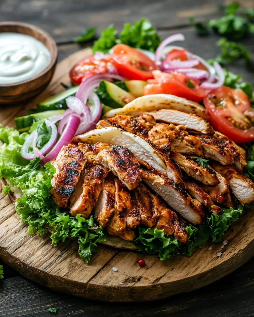 Geröstetes Hähnchen Shawarma Gyros 27 Geröstetes Hähnchen Shawarma Gyros