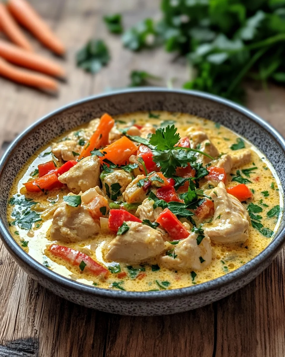 Hähnchen-Pfanne mit Kokosmilch