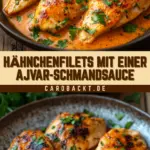 Hähnchenfilets mit einer Ajvar-Schmandsauce 14 Pinterest Hidden Image