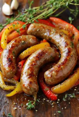 Italienische Wurst mit Paprika und Zwiebeln