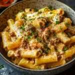 K&auml;se-Lauch Pasta mit Hackfleisch