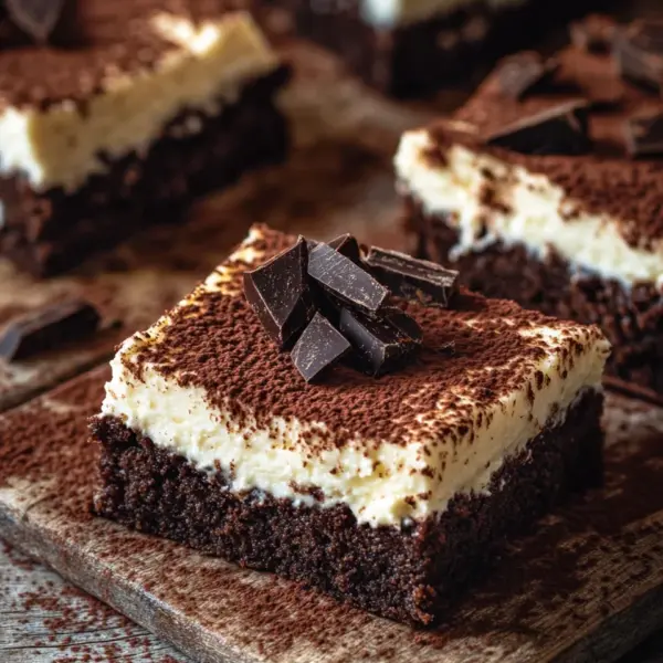Käsekuchen Brownies mit Frischkäse und Schokolade