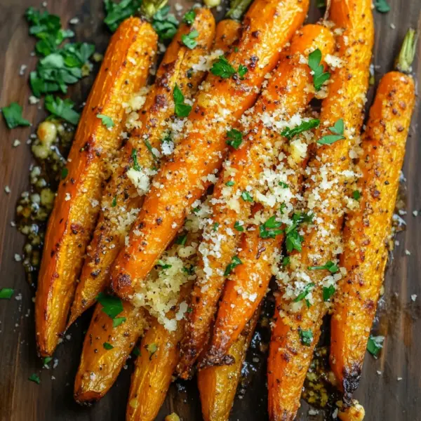 Knoblauch-Parmesan-Ofenkarotten
