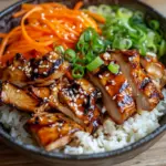Koreanischer Reis H&auml;hnchen Bowl