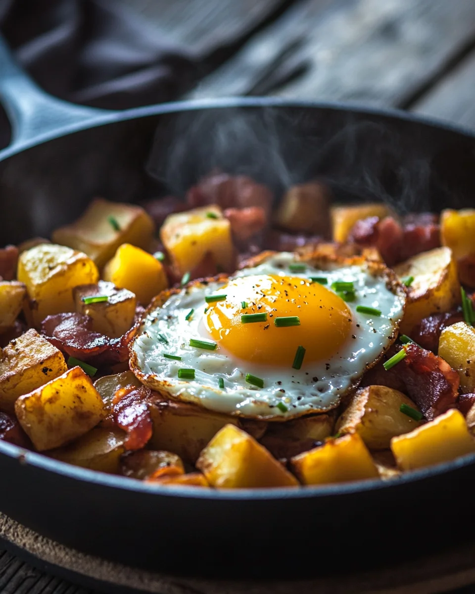 Leberk&auml;se-Kartoffel-Pfanne