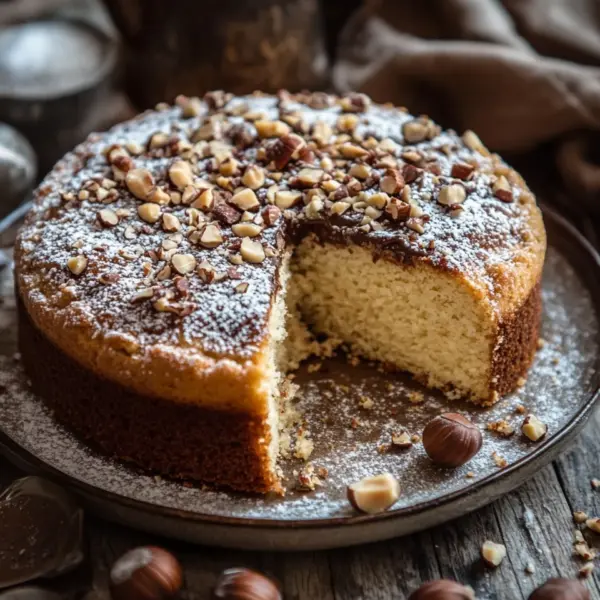 Nusskuchen mit Nougatcreme
