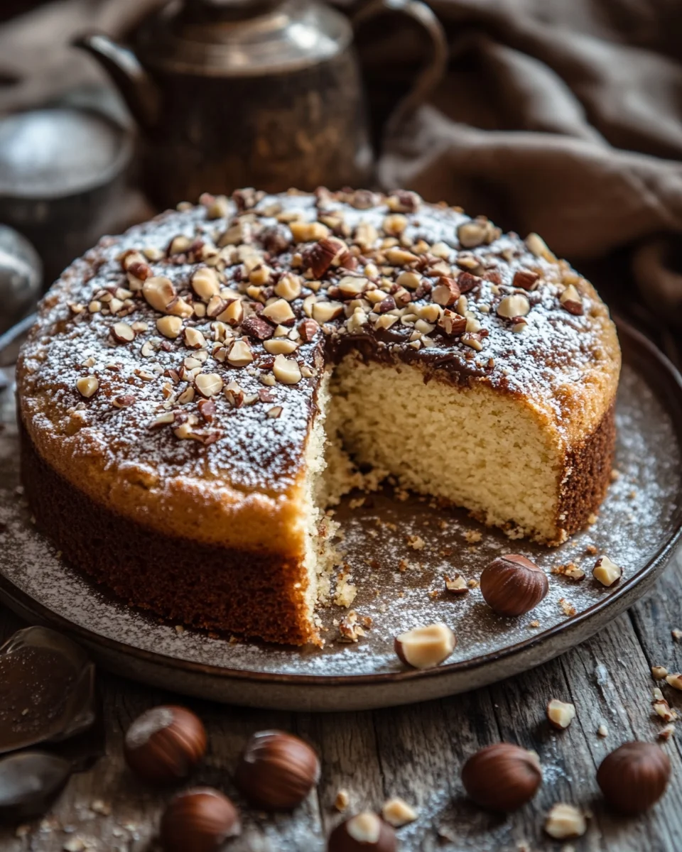 Nusskuchen mit Nougatcreme