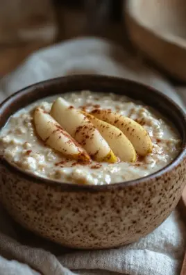Overnight Oats with Cinnamon and Pear