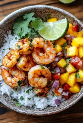Pikante Garnelen und Mango Salsa Reisbowl 23 Pikante Garnelen und Mango Salsa Reisbowl