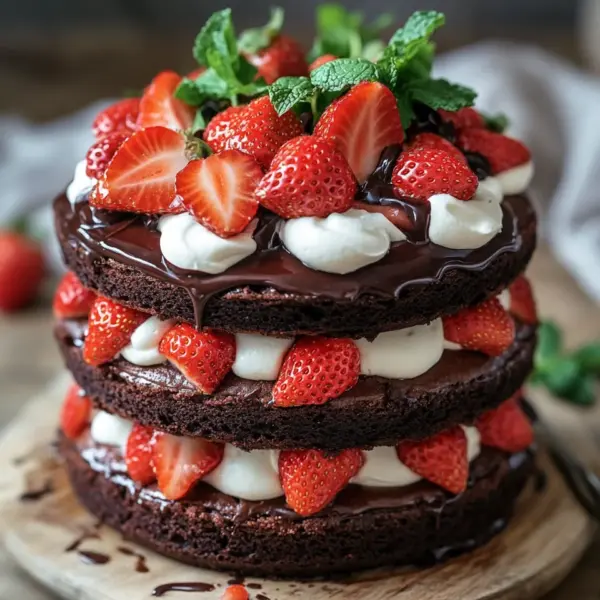 Saftige Erdbeer-Schoko-Torte