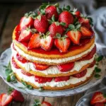 Schneller Erdbeerkuchen mit Schmand