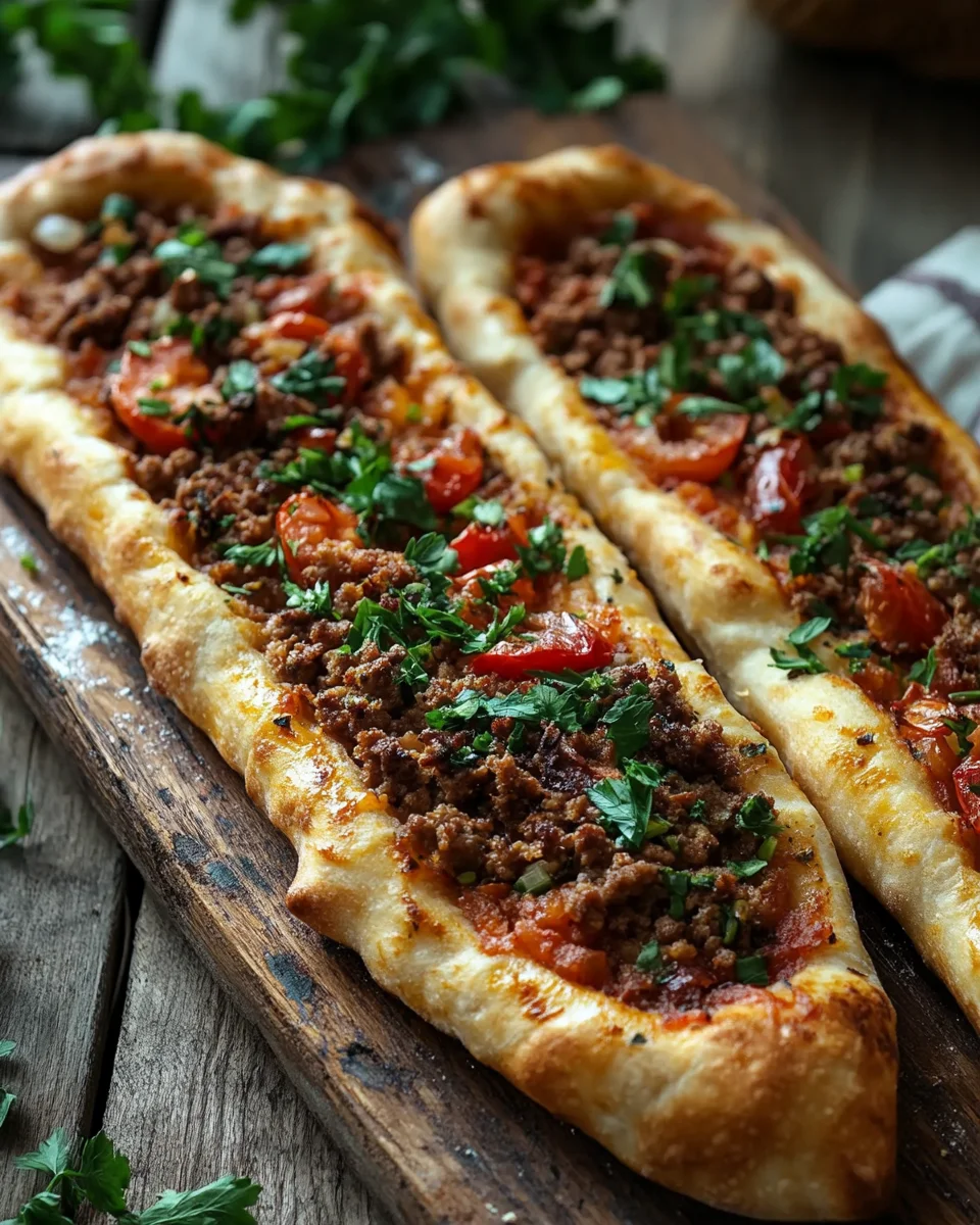 T&uuml;rkische Pide mit Hackfleisch
