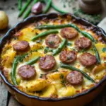 Wurst Bohne Kartoffel Auflauf