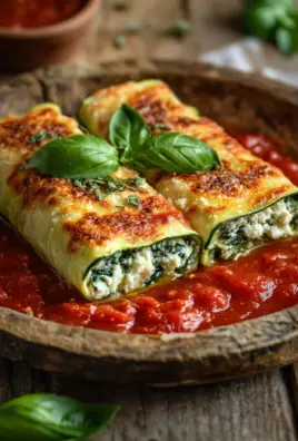 Zucchini-Cannelloni mit Ricotta-Spinat-Füllung